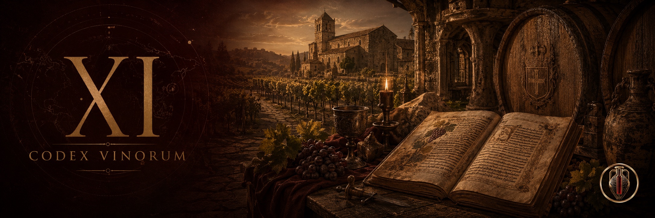 Le monde médiéval du vin — monastère, vignoble et manuscrit enluminé